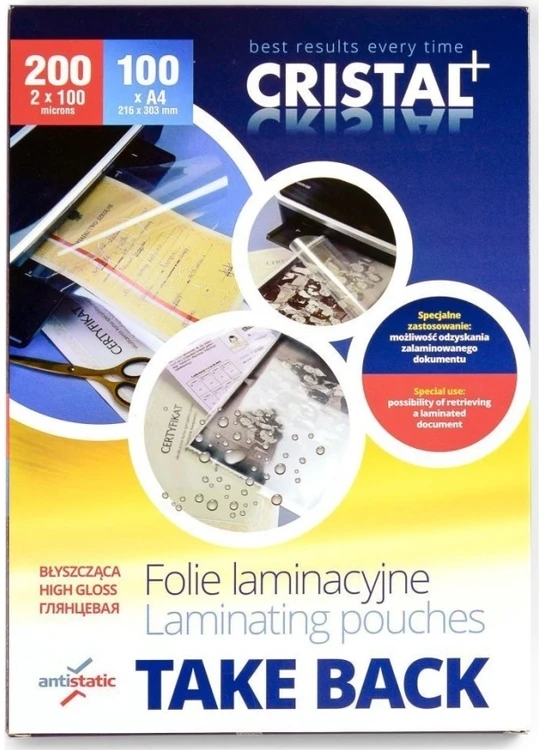 Argo laminavimo plėvelė A4 360410 blizgi 100 mikronų 100 vnt