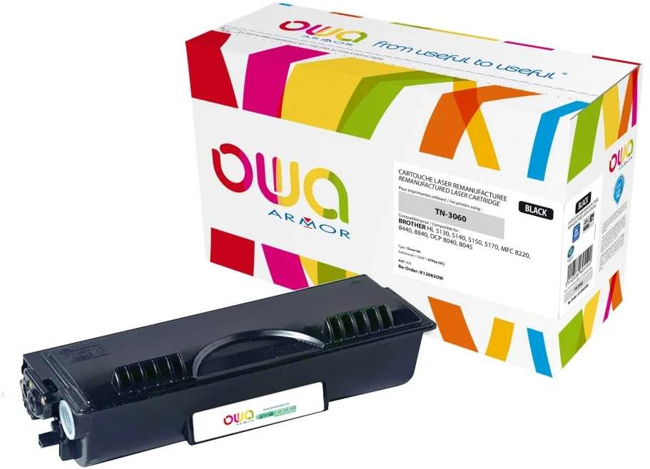 OWA Armor toner pro BROTHER HL 5130, 5140, 5150, 5170 MFC 8220, 8440, DCP 8045, 6700 Stran,TN3060,juoda/juodas (TN-3060)