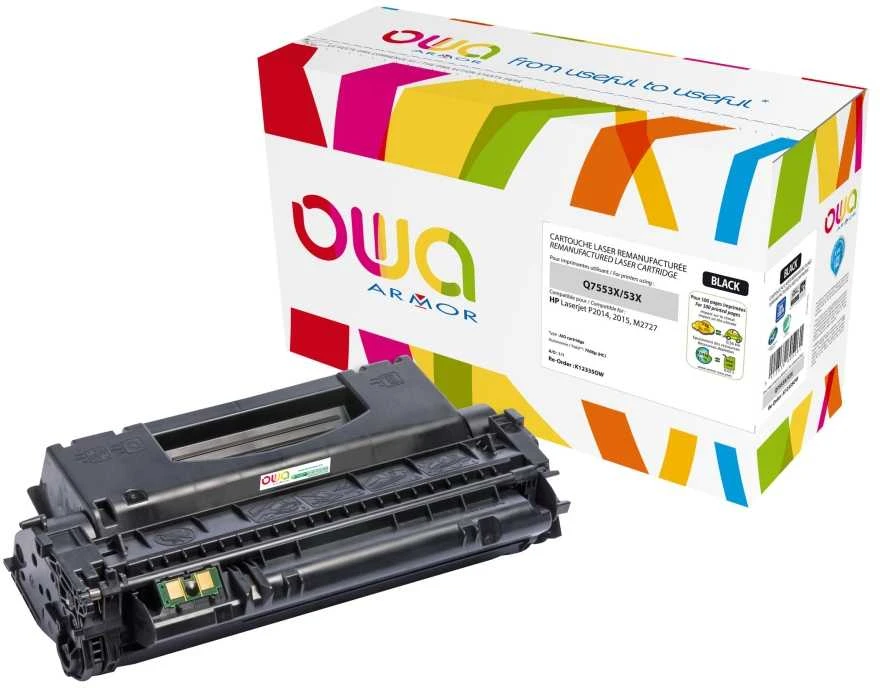 Toneris OWA Armor Armor OWA - Juodas - Perdaryta - Toneris Cartridge (Alternatyva: HP Q7553X) - skirta HP LaserJet M2727nf, M2727nfs, P2014, P2014n, P2015, P2015d, P2015dn, P2015dn, P2015dn, P2015dn, P2015d