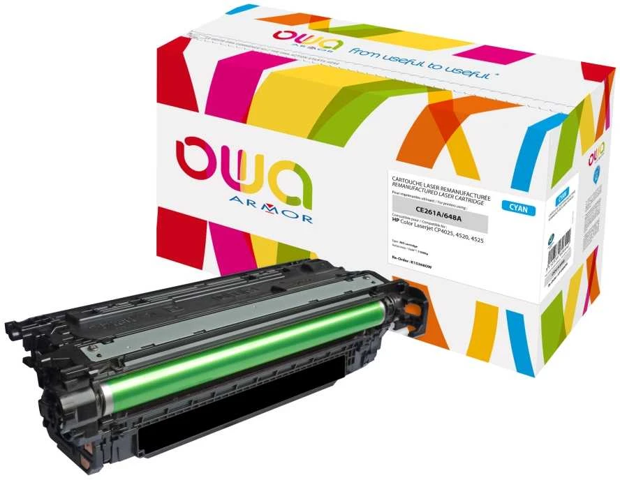 OWA Armor toner pro HP Color Laserjet CP4025/4520/4525, 11000 Stran, CE261A, modrá/cyan