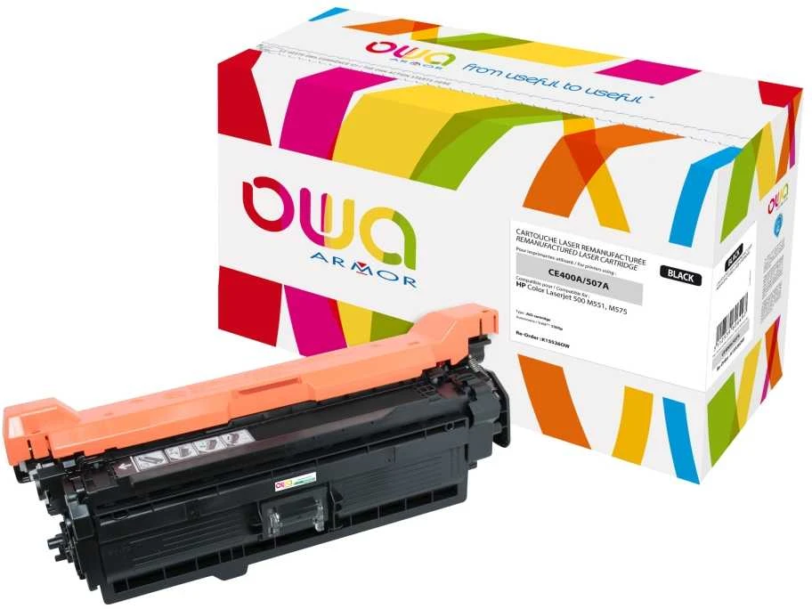 OWA Armor toner pro HP Color Laserjet Ese 500 M551, M575, 5500 Stran, CE400A, juoda/juodas