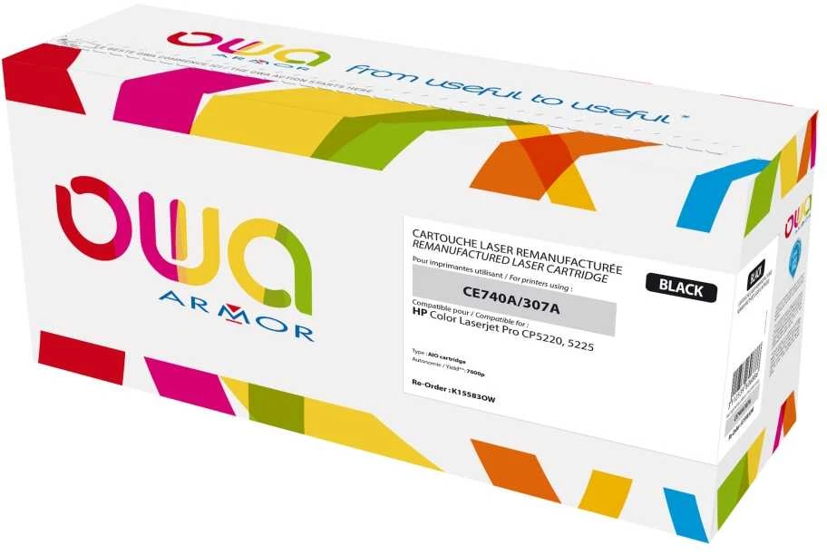 Toneris OWA Armor Šarvuotė OWA - juoda - Tonerio kasetė (alternatyva HP CE740A) - HP Color LaserJet Professional CP5225, CP5225DN, CP5225n (K15583OW)