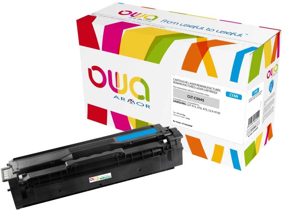OWA Armor toner pro SAMSUNG CLP 415, CLX 4195, 1800 Stran, CLTC504S, modrá/cyan (CLT-C504S, SU025A)