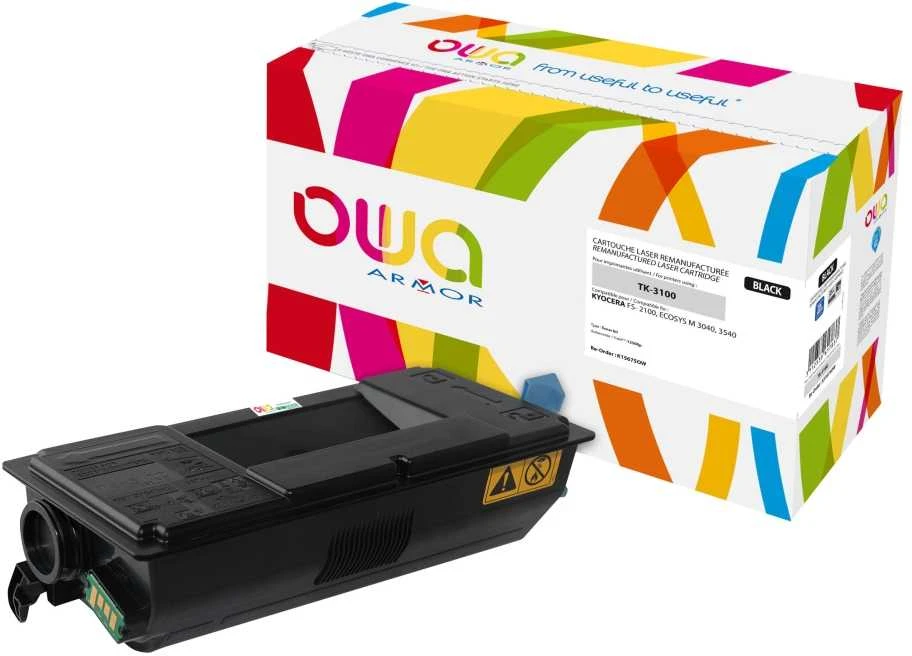 Armor OWA Armor toner pro KYOCERA FS-2100, ECOSYS M3040, 3540, 12500 Stran, TK3100, juoda/juodas + atliekų dėžutė (TK-3100)