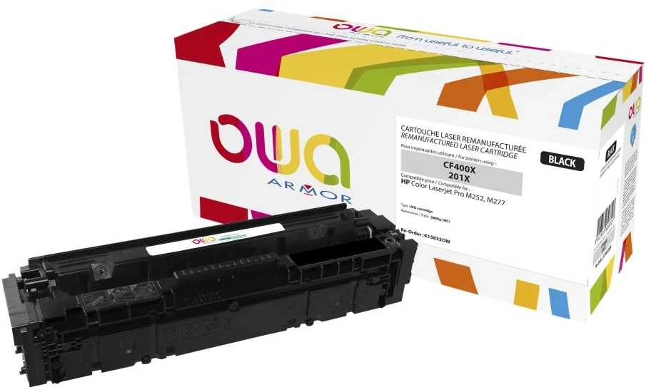 Toneris Armor Toneris OWA Armor to HP CLJ MFP 277, 2800 puslapių, CF400X, juodas / juodas
