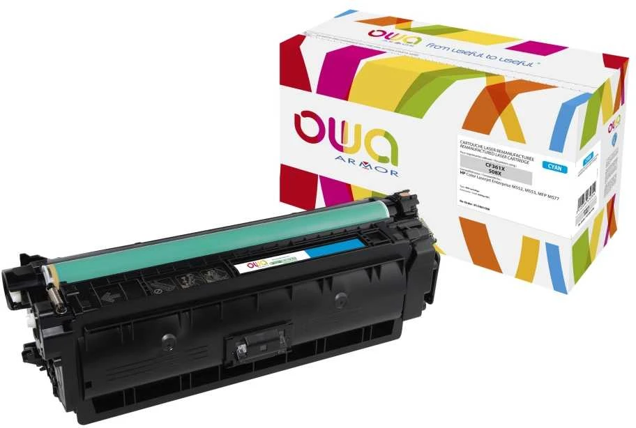 OWA Armor toner pro HP Color Laserjet Ese M552, M553, MFP M577, 9500 Stran, CF361X, modrá/cyan