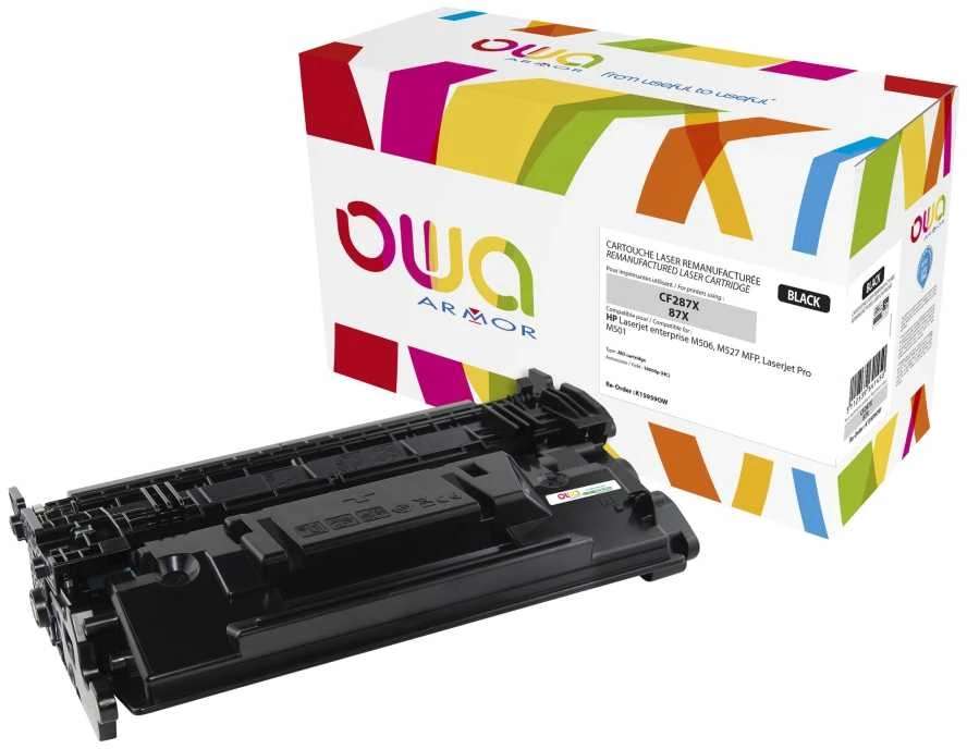Toneris OWA Armor OWA Armor toneris pro HP Laserjet Ese M501, M506, M520, M527 MFP, 18000 stran, CF287X, juoda / juodas