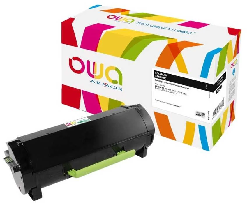 Toneris Armor Toneris OWA do LEXMARK MS 417, 517, 617, MX 417, 517, 617, 8500 stron, 51B2H00, juoda/juodas