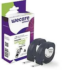 WECARE ARMOR juosta DYMO S0721610, juoda/balta, 2 mm x 12 mm x 4 m