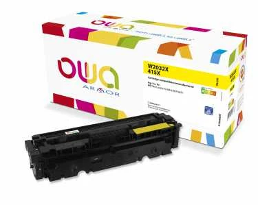 OWA Armor tonerio kasetė pro HP CLJ Pro MFP M450, geltona, lygi ranka, 6.000 str., komp. W2032X