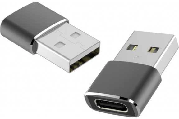 Adapteris USB A 2.0 to USB C ART C14 OTG juodas