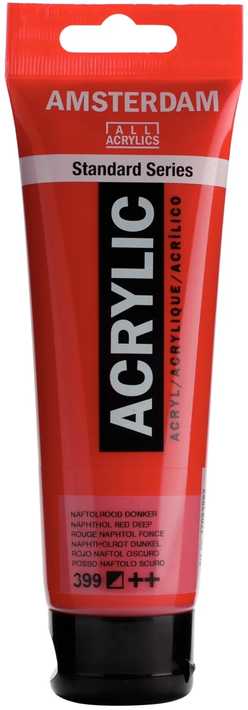 Amsterdam Akriliniai Dažai, Tamsiai Raudoni Ftalatai, 120 ml