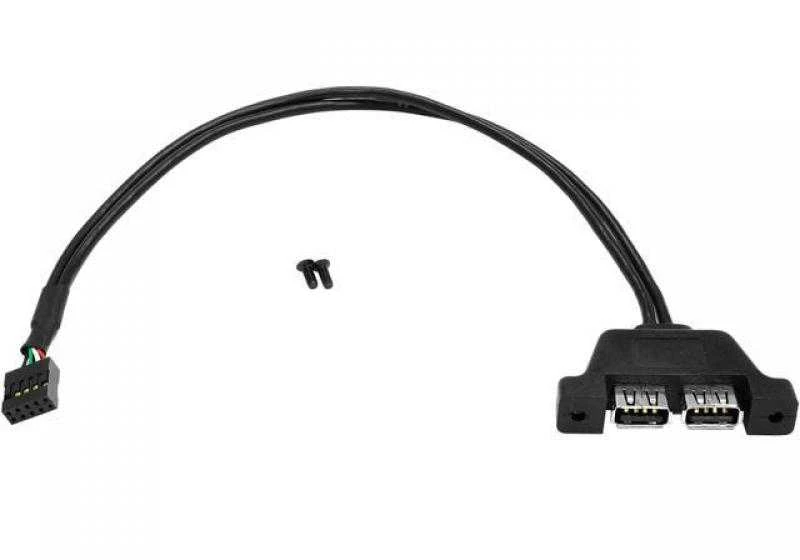 ASRock reduktorius USB 2.0 (9 kontaktų) iki 2 x USB 2.0