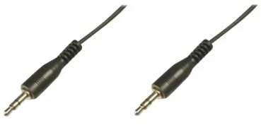Digitus ASSMANN Audio pajungimo laidas, stereo 3.5mm, 2.50m, CCS, 2x0.10/10, M/M juodas, AK-510100-025-S
