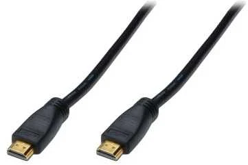 Assmann Electronic DIGITUS HDMI didelės spartos A tipo jungties kabelis su stiprintuvu. M/M 10.0m Full HD CE auksinis bl