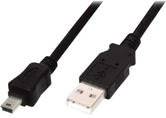 Assmann Electronic ASSMANN USB 2.0 jungties kabelis tipas A - mini B 5pin M/M 3.0m USB 2.0 conform bl