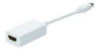 Mini DP į HDMI adapteris, baltas, 15 cm