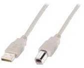 Kabelis USB Digitus USB-A - USB-B 1.8 m Kremas (AK-300105-018-E)