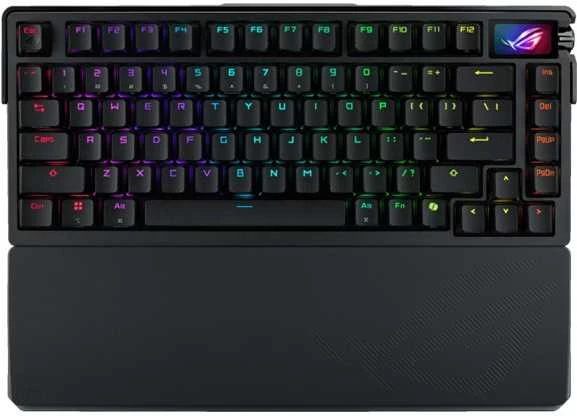 Žaidimų klaviatūra ASUS ROG AZOTH EXTREME 75% Wireless DIY Custom Gaming Keyboard, OLED ekranas