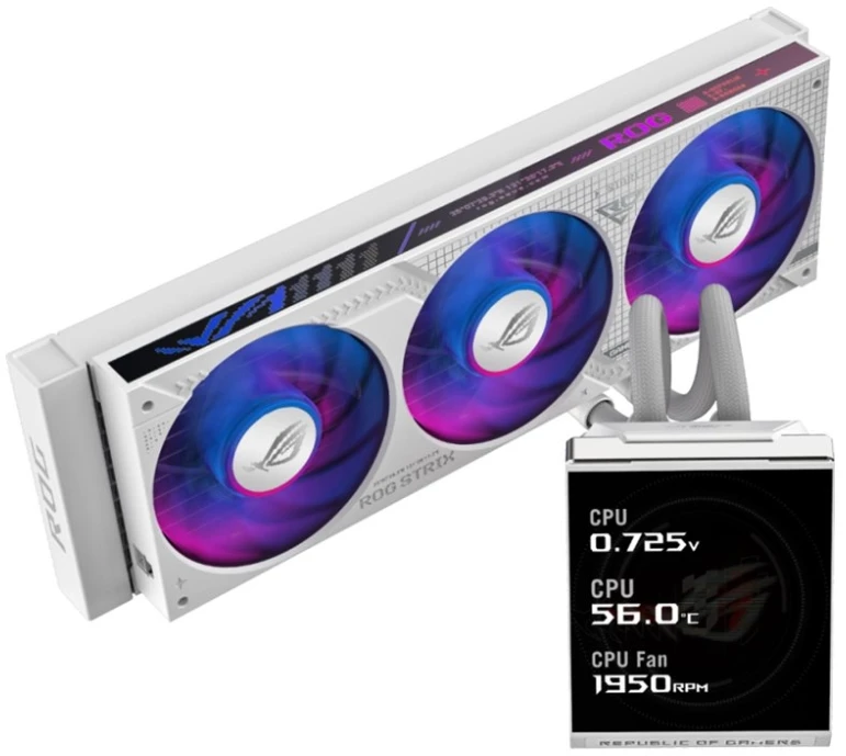 Asus ROG STRIX SLC IV 360 ARGB LCD vandens aušinimas baltas (90RC01S2-B0EAY0)
