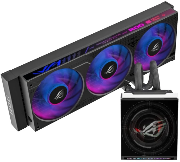 Asus ROG STRIX SLC IV 360 ARGB LCD AiO-Wasserkühlung – 360mm, juodos spalvos