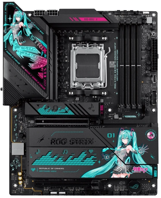Pagrindinė plokštė ASUS ROG STRIX X870E-H GAMING WIFI7 HATSUNE MIKU EDITION