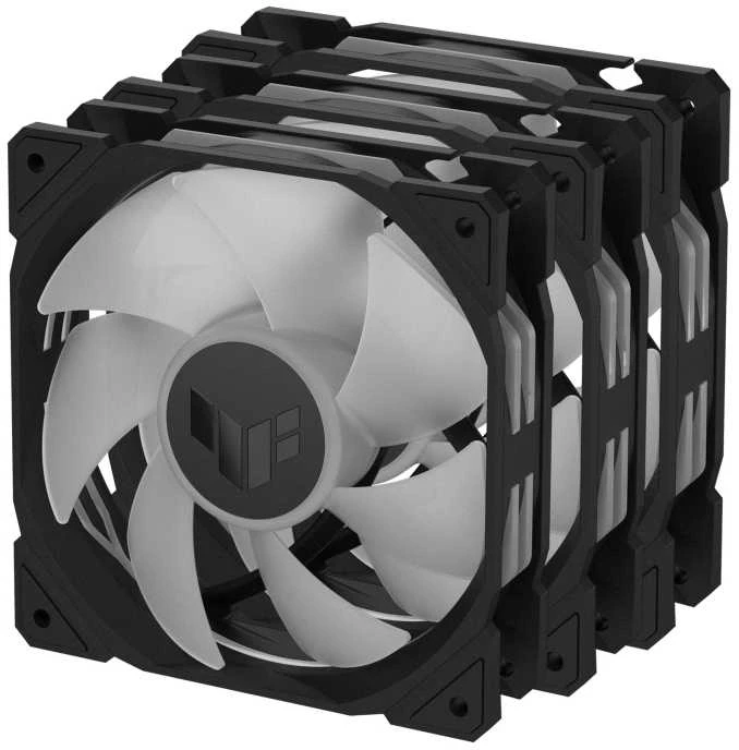 Kompiuterio Ventiliatorių Rinkinys - ASUS TUF Gaming TR120 ARGB Triple Pack Juodas