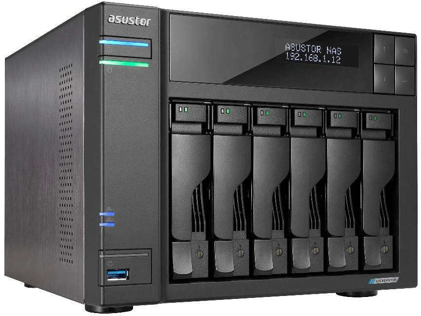 Serveris Asustor Asustor LOCKERSTOR 6 Gen2 NAS stalinis Intel® Celeron® N5105 8 GB DDR4 HDD ADM Juodas