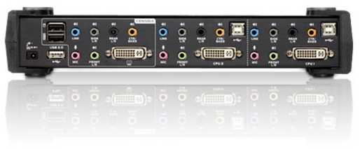 ATEN CS1782A-AT-G ATEN CS1782A 2 prievadų DVI USB 2.0 KVMP jungiklis, 7.1 erdvinis garsas, nVidia 3D