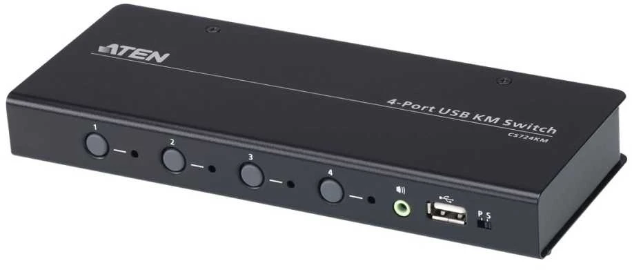 ATEN 4 prievadų USB KM perjungiklis, juodas