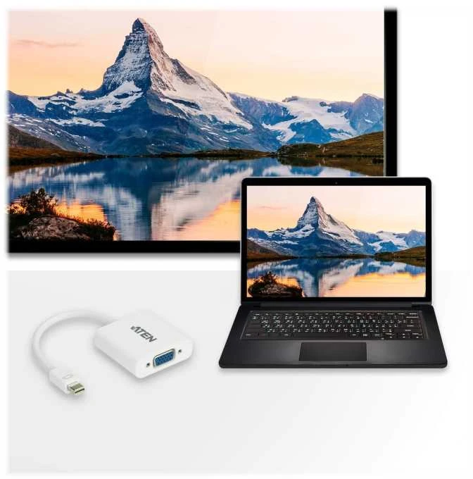 Aten | Mini DisplayPort į VGA adapteriai | VC920 | DP į VGA