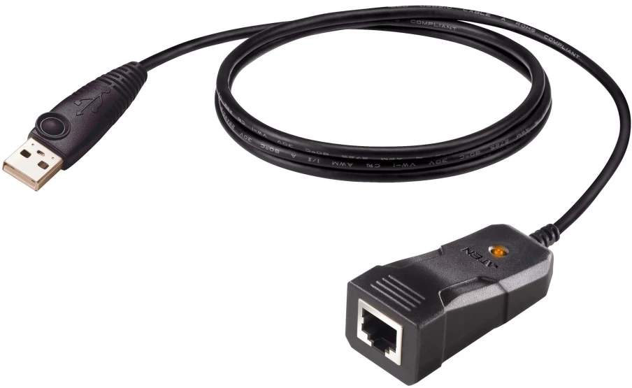 ATEN UC232BF, Juodas, 1,2 m, USB Type-A, RJ-45, Vyriškas, Moteriškas