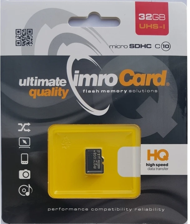 Imro atminties kortelė 32GB Micro SDHC cl. 10 UHS-I + adapteris