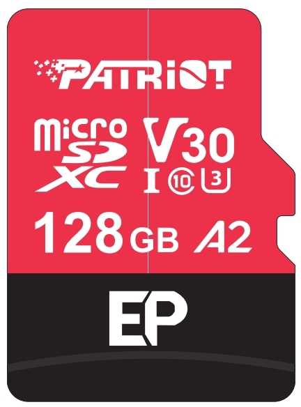 Patriot Memory EP A2 atminties kortelė 128 GB Micro SDXC V30 U3 Class 10 (PEF128GEP32MCX)