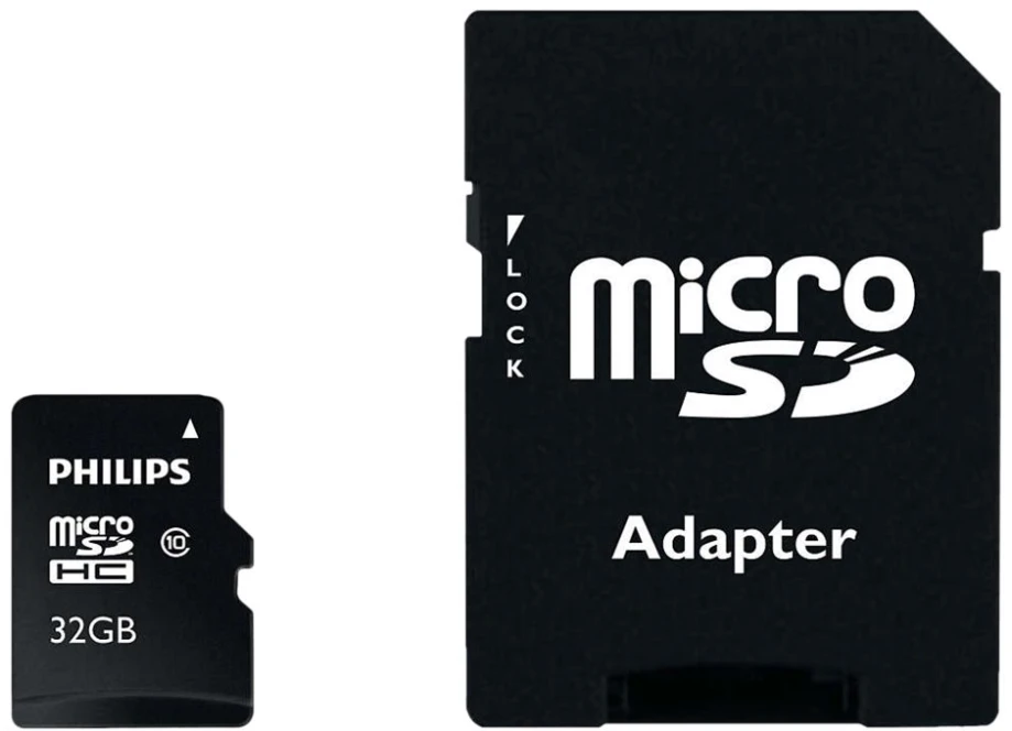 Atminties kortelė Philips Micro SD kortelės FM32MP45B/10, 32 GB, MicroSD, 10 klasė, juodos