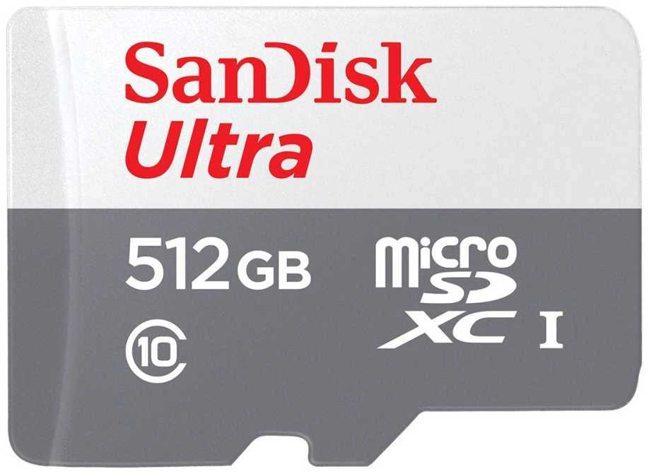 Atminties kortelė SanDisk Ultra Micro SDXC UHS-I Class 10, 512 GB, be adapterio