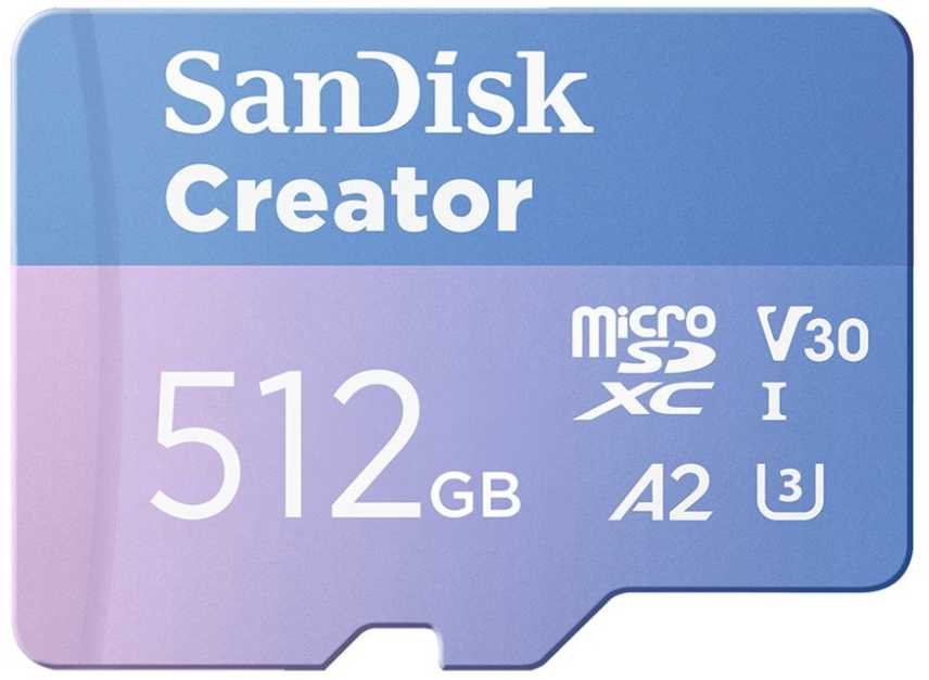 Atminties kortelė „Sandisk“ SD kortelės atmintis „Sandisk Creator MicroSD 512GB“