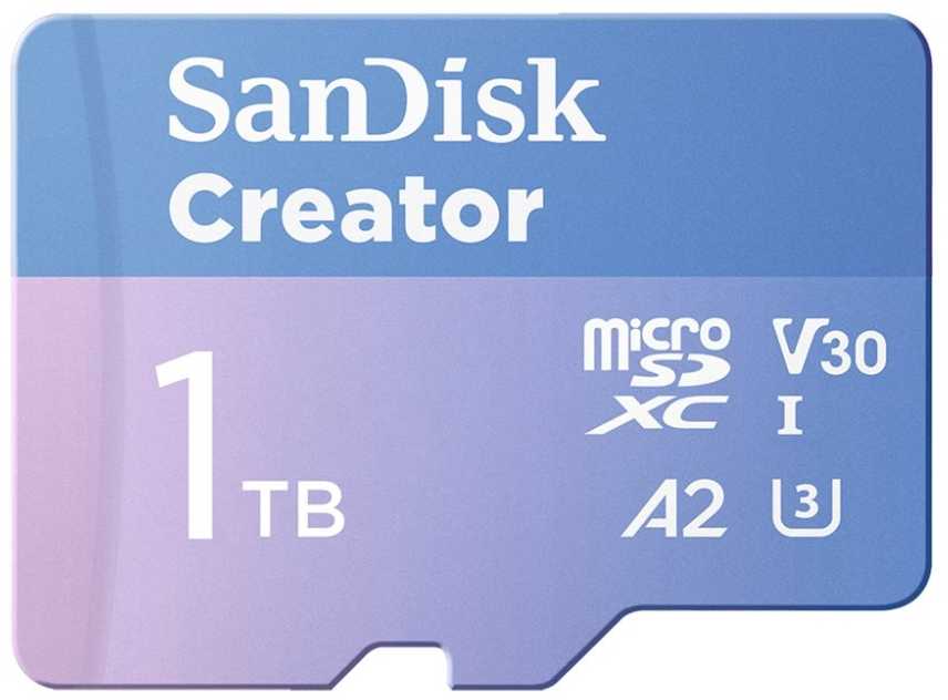 SanDisk Creator Micro SDXC 1 TB Class 10 UHS-I/U3 A2 V30 atminties kortelė (SDSQXAV-1T00-GN6MS)