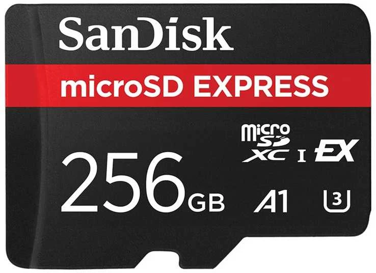 Atminties kortelė SanDisk Micro SDXC Express 256GB 880/480 MB/s EX C10 U3 UHS-I