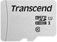 Atminties kortelė su adapteriu Transcend microSDHC USD300S 16GB CL10 UHS-I U3 iki 95MB/S