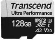 Atminties kortelė TRANSCEND 128GB Micro SD su adapteriu UHS-I U3 A2