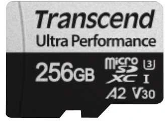 Atminties kortelė TRANSCEND 256GB Micro SD su adapteriu UHS-I U3 A2
