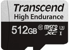 „Transcend 350V Micro SDXC 512 GB“ 10 klasės UHS-I/U3 kortelė (TS512GUSD350V)