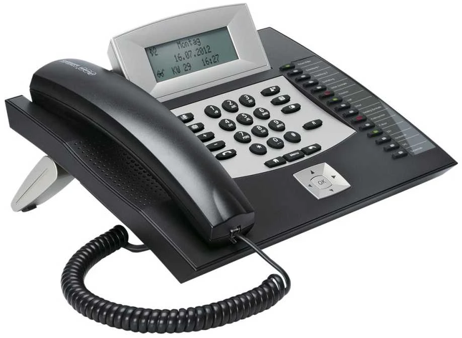 AEW Auerswald COMfortel 1600 Analoginis telefonas Skambintojo ID Juoda