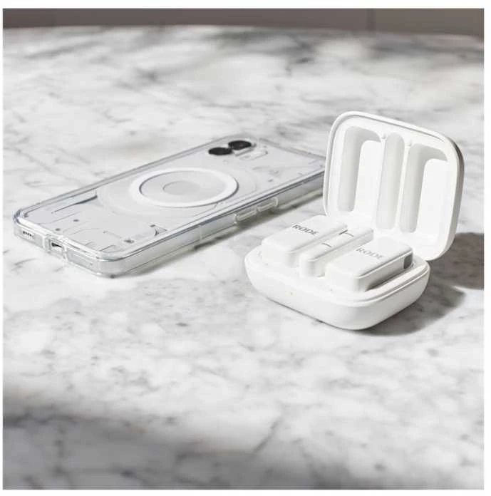 „Rode Wireless Micro“ (USB-C, „Baltas“)