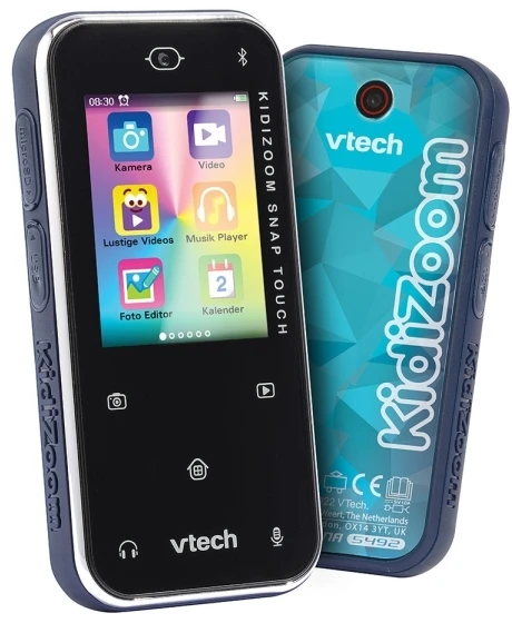 VTech KidiZoom Snap Touch, vaikiškas išmanusis telefonas, 6 m., 130 g, juodas