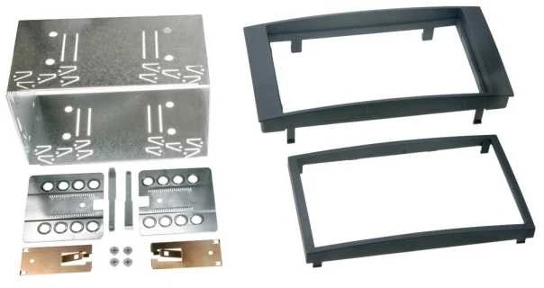 VW 2-DIN montavimo rinkinys su juodais rėmeliais