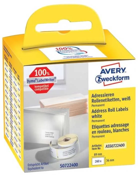 Avery Zweckform ETYK.ZF UNIWERSAL.NA ROLI 89X36 260 ETYK - ASS0722400