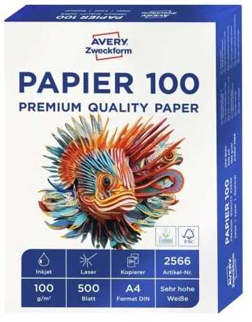 Avery Zweckform Avery Dennison Papier ksero Inkjet Papier A4 100g 500 arkuszy