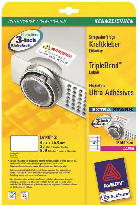 Avery Zweckform TripleBond 45,7 x 25,4 mm